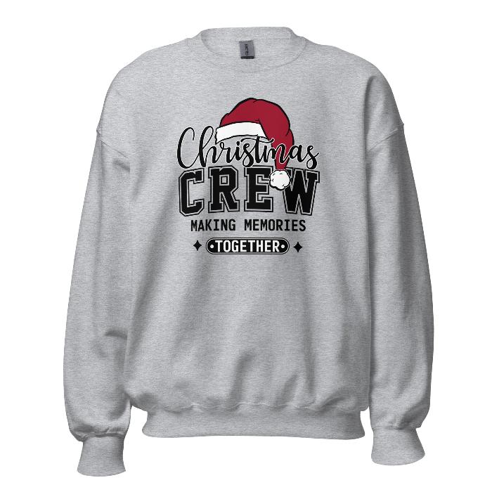 Christmas family sweatshirt, perfect for those photo moments.  Grey sweatshirt offering comfort and warmth.