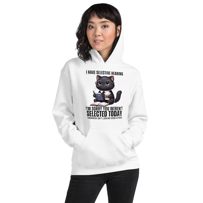 Selective Hearing Cat Hoodie